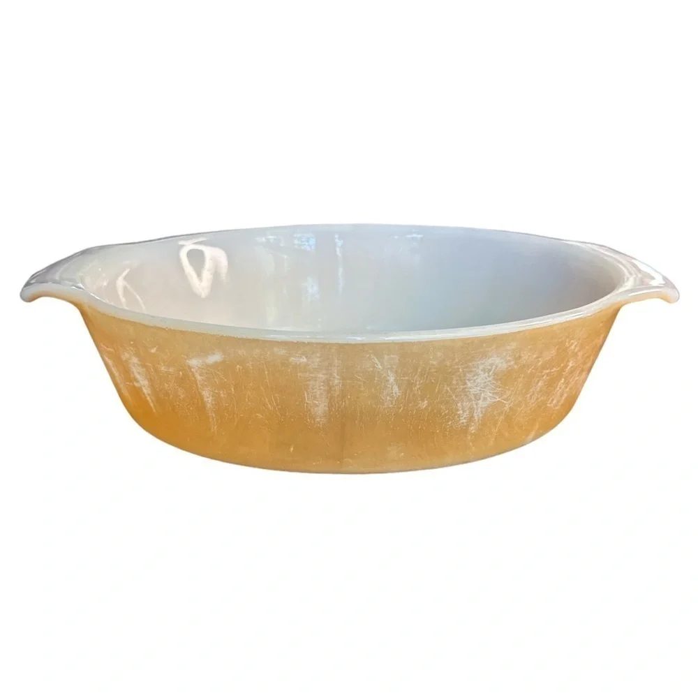 Peach Luster Fire King - Anchor Hocking OvenWare 1.5 Quart oval Casserole Dish
